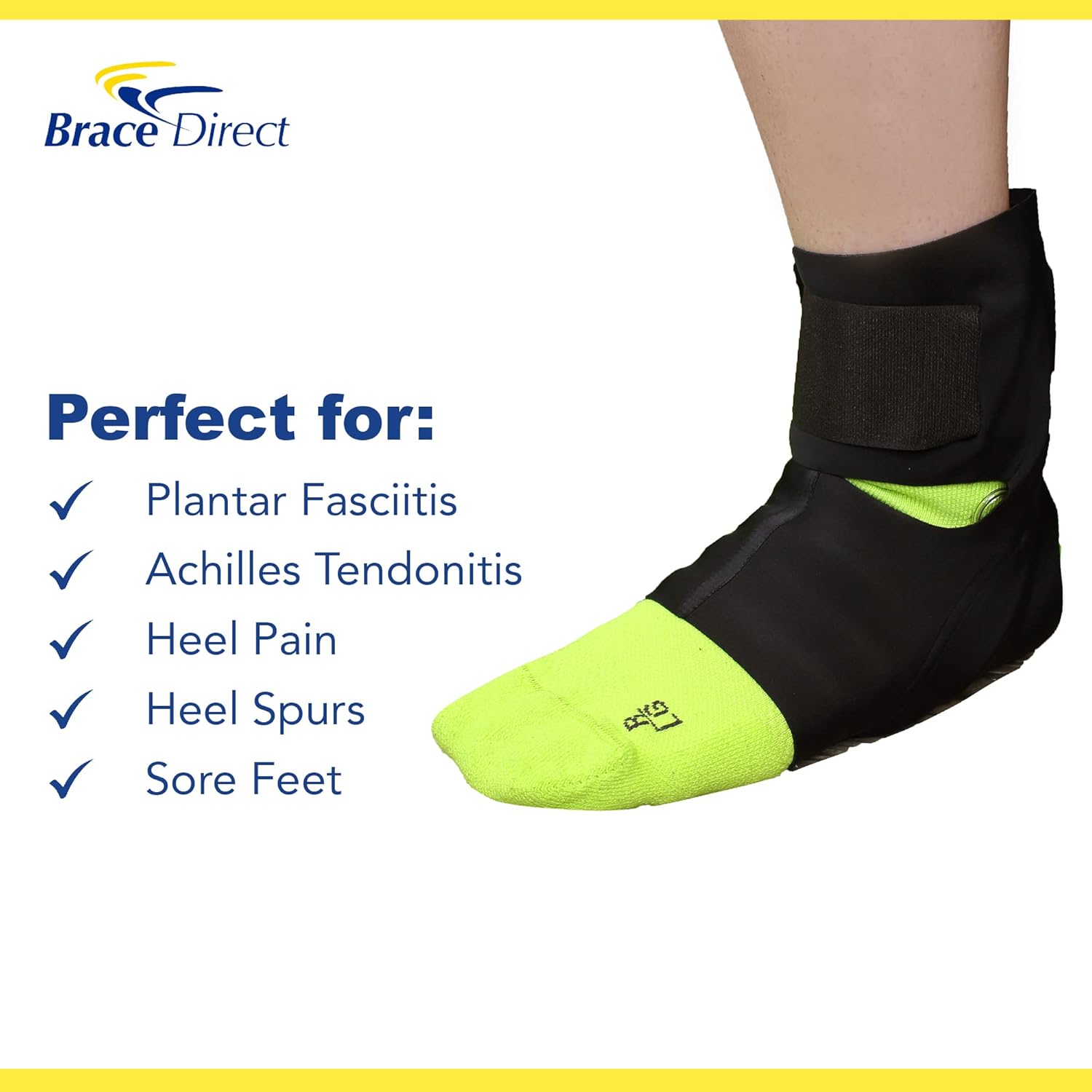 Brace Direct 90 Degree Night Splint + Plantar Fasciitis Air Strap S