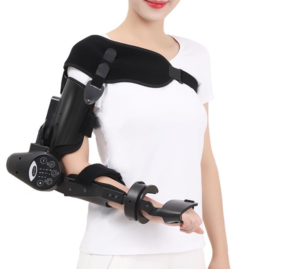 Hinged Elbow Brace Arm Exerciser, (Right)Electric Elbow Joint Rehabilitation Device, Wireless Intelligent Key Control, Precisely Control The Extension and Flexion Angle for Stroke Hemiplegia Patients.