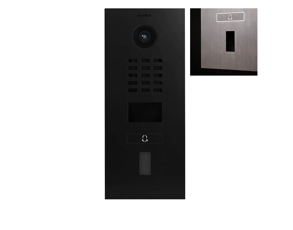 DoorBird D2101FV Ekey IP Video Door Station, 1 Call Button in Graphite Black