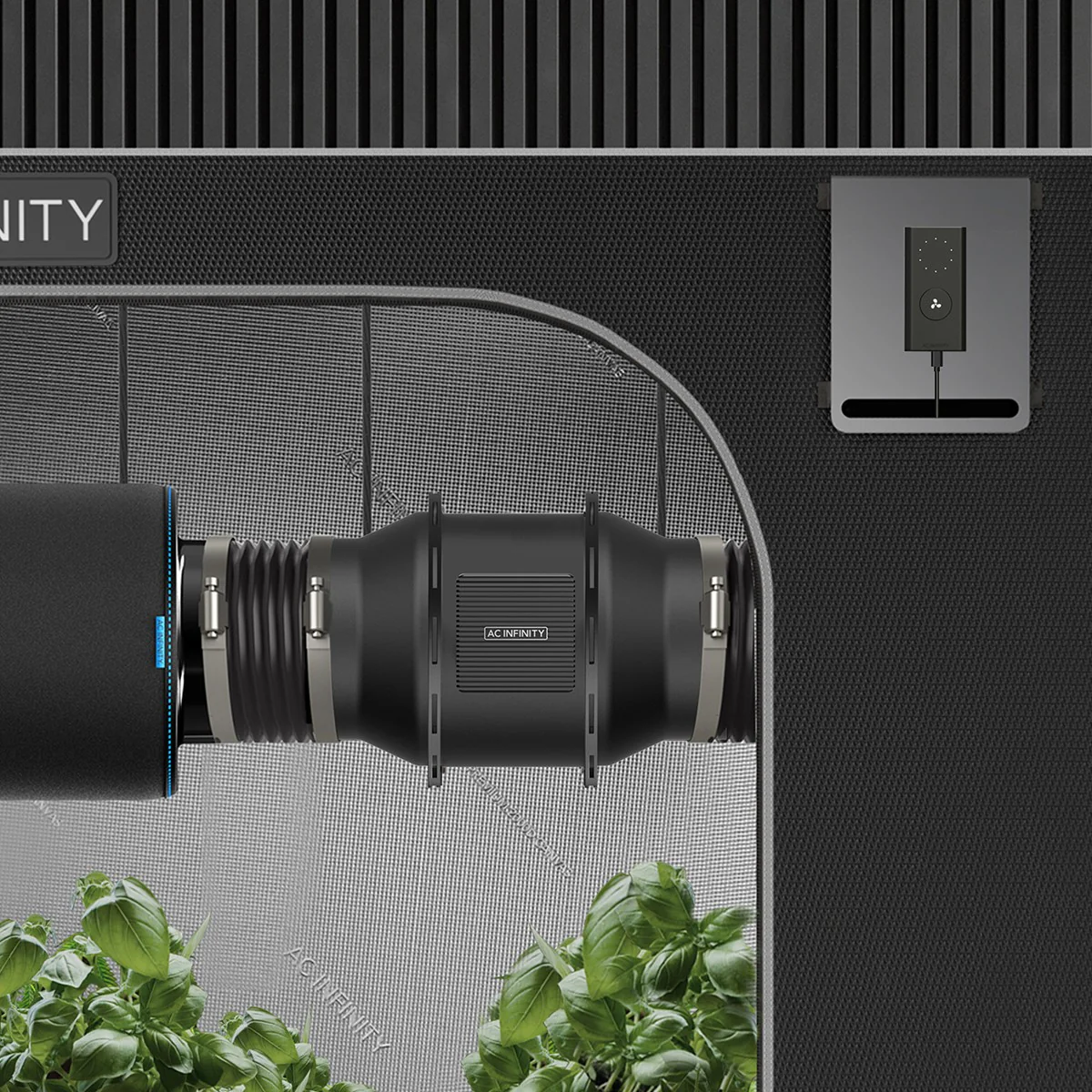 AC Infinity Air Filtration Kit, 8-In. Inline Lite Fan w/ Speed Controller