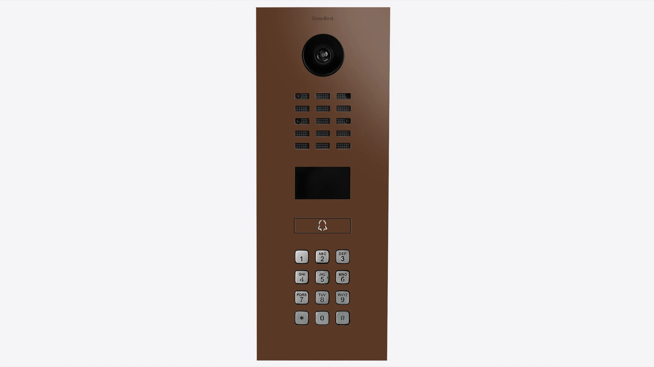 DoorBird D2101KV IP Video Intercom, 1 Call Button in Nut Brown, RAL 8011