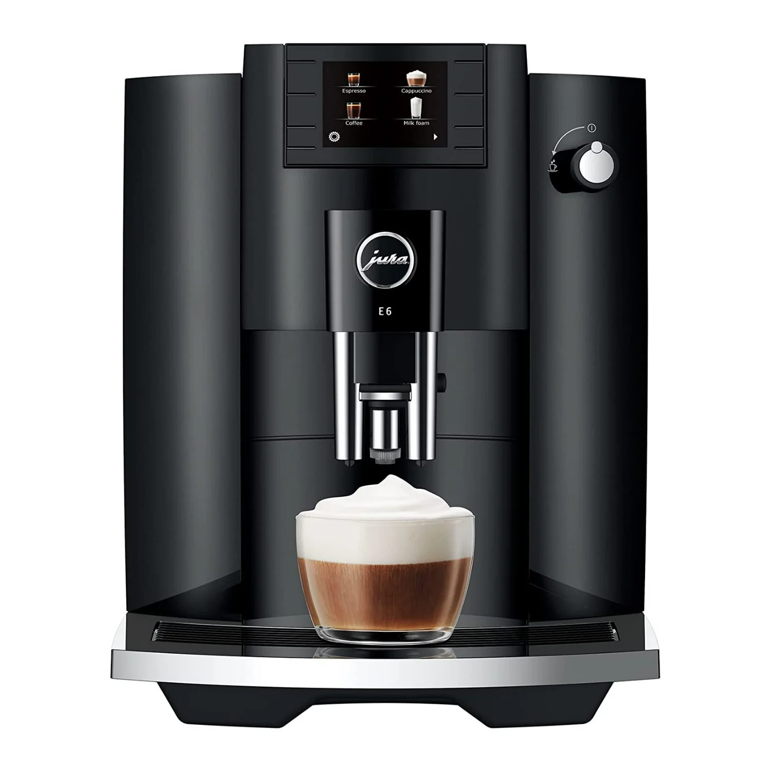 Jura 15622 E6 Automatic Espresso Machine with Easy Cappuccino Function (Black)
