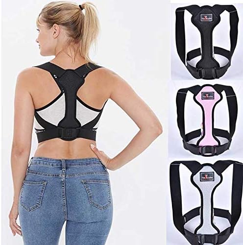 Adjustable Clavicle Support Brace for Men Women Back Posture Corrector for Bad Posture Improve Shoulder Alignment Upper Back Sup(D,Small-S)