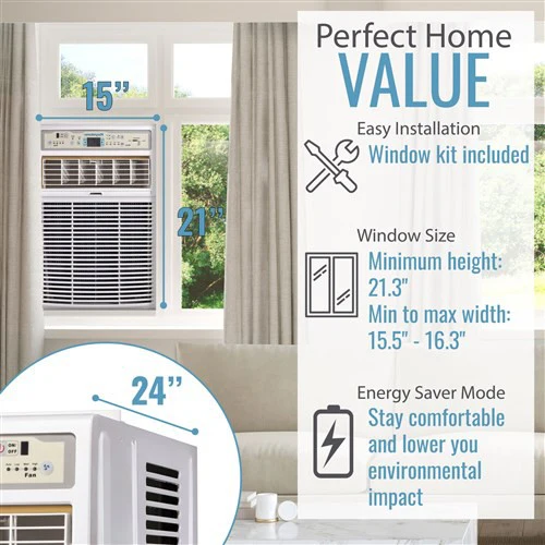 Keystone 8,000 BTU Casement Window Air Conditioner