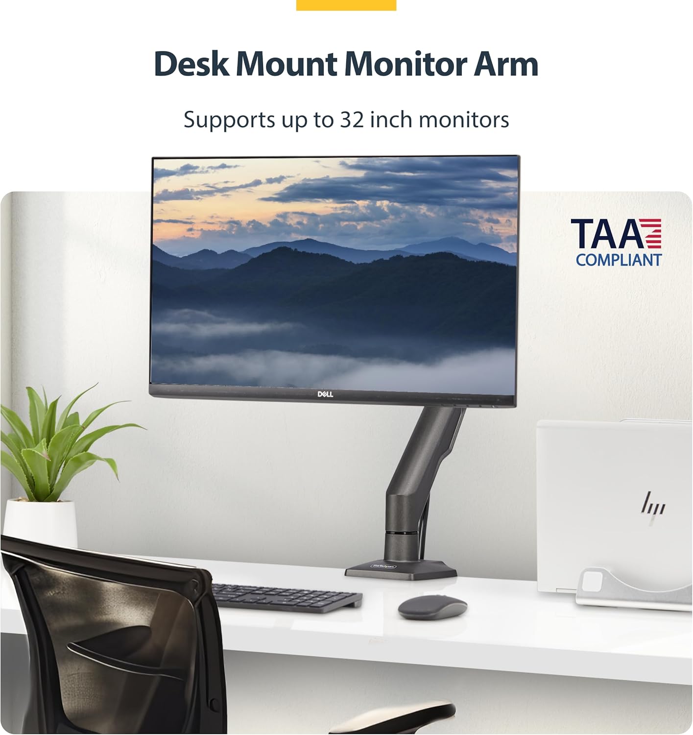StarTech.com Desk Mount Monitor Arm, Up to 32