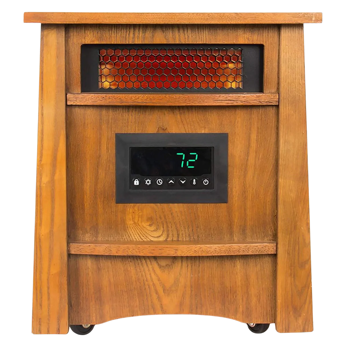 LifeSmart Infrared Heater Wood Cabinet 8 Element