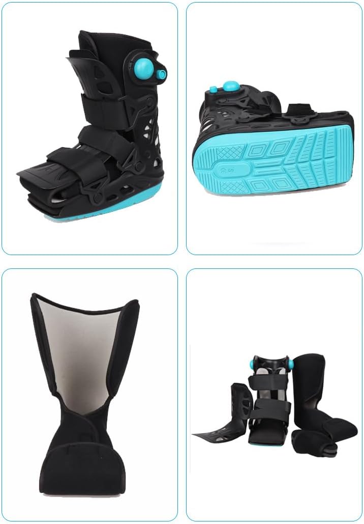 KEULEN Fracture Boot, Achilles Tendon Rupture Rehabilitation Shoes, Double Airbag Protection, Breathable Ankle Fracture Walking Short Boot Brace, for Sprained Ankle Foot Pain Recovery Broken Foot