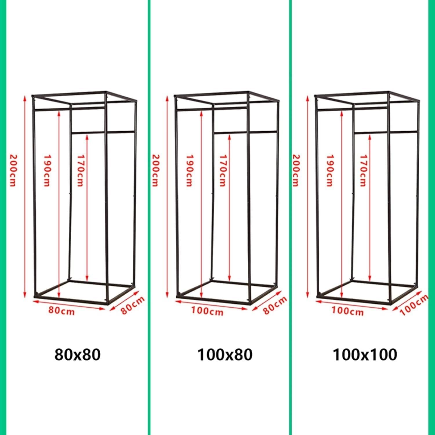 Fitting Room Privacy Screen Kit with Blackout Curtains Mobile Track Independent Fitting Room for Office Clothing Store Dorm Room(80 * 80 * 200cm)