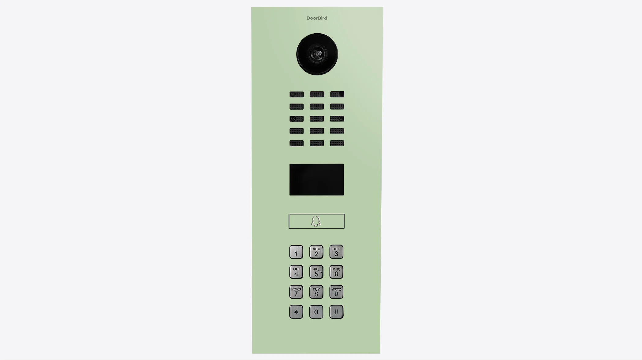 DoorBird D2101KV IP Video Intercom, 1 Call Button in Pastel Green, RAL 6019