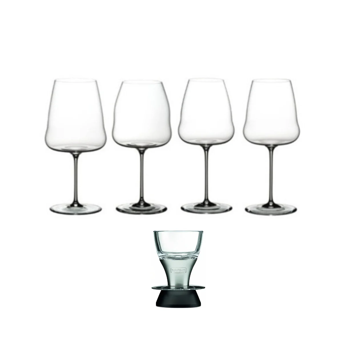 Riedel Winewings Tasting Wine Glass Set (4-Pack) with Professional Wine Aerator
