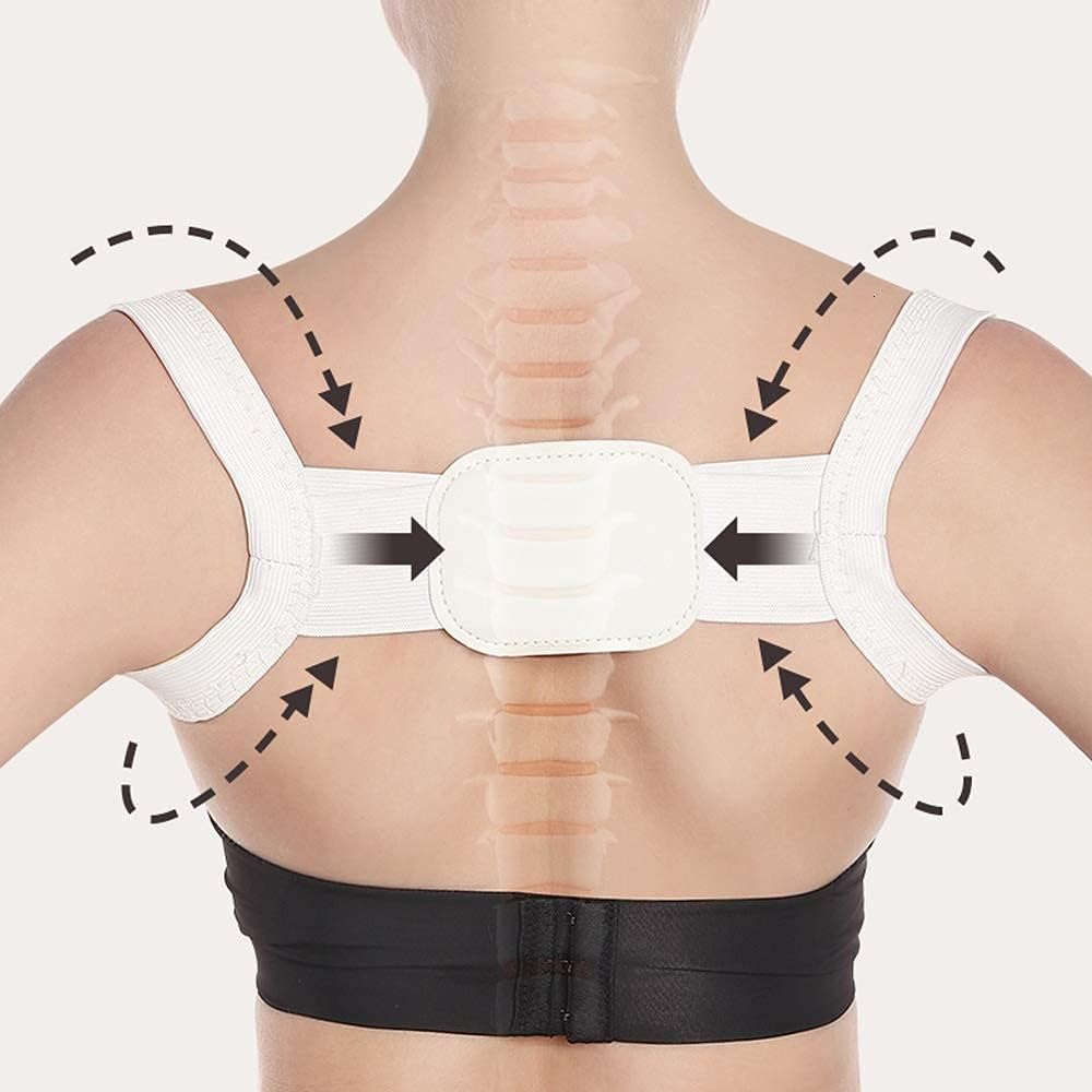 Posture Corrector Adjustable Back Posture Corrector Upper Back Brace Shoulder Clavicle Support Belt Posture Correction Men Women Back Brace (Color : Slimming Black, Size : S)