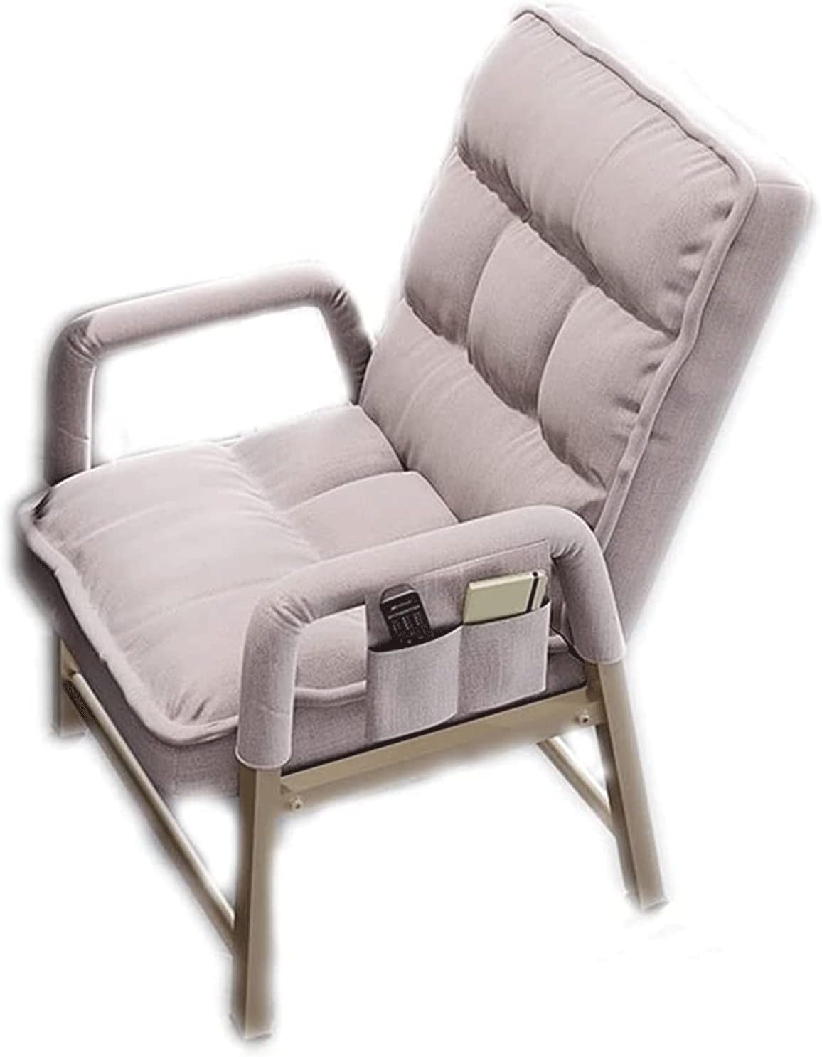 Ergonomic Executive Office Chair with Thickened Sponge Seat Cushion Armrests and Lumbar Support for Home Office Computer Desk Use Comfortable High Back Desk Chair for W(Beige (Cloth)