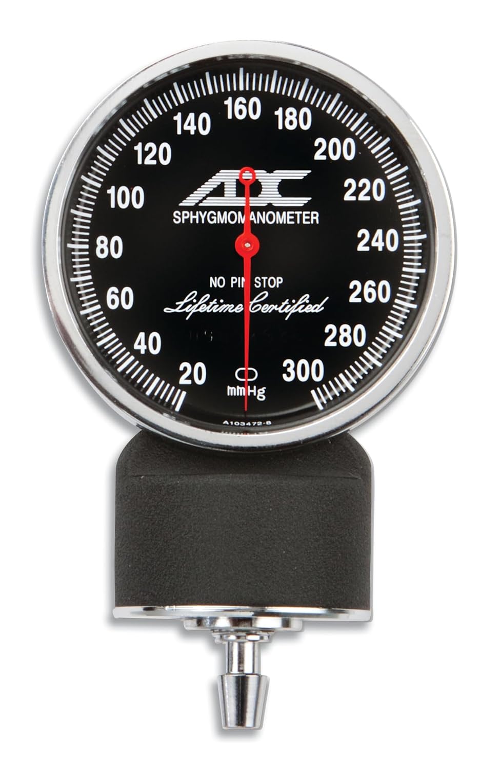 ADC Adult Cuff Arm Aneroid Sphygmomanometer Unit 2-Tubes Black 1 Each