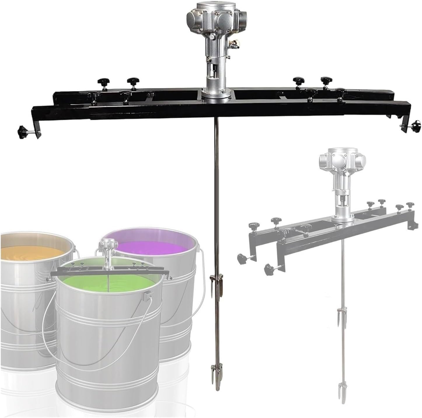 Air Agitator, 1000L Tank Mixer Machine No~Load RPM: 2500RPM 1800RPM 1000RPM, Pneumatic Bracket Paint Mixer, Paint Stirring Machine(3 Cylinder)