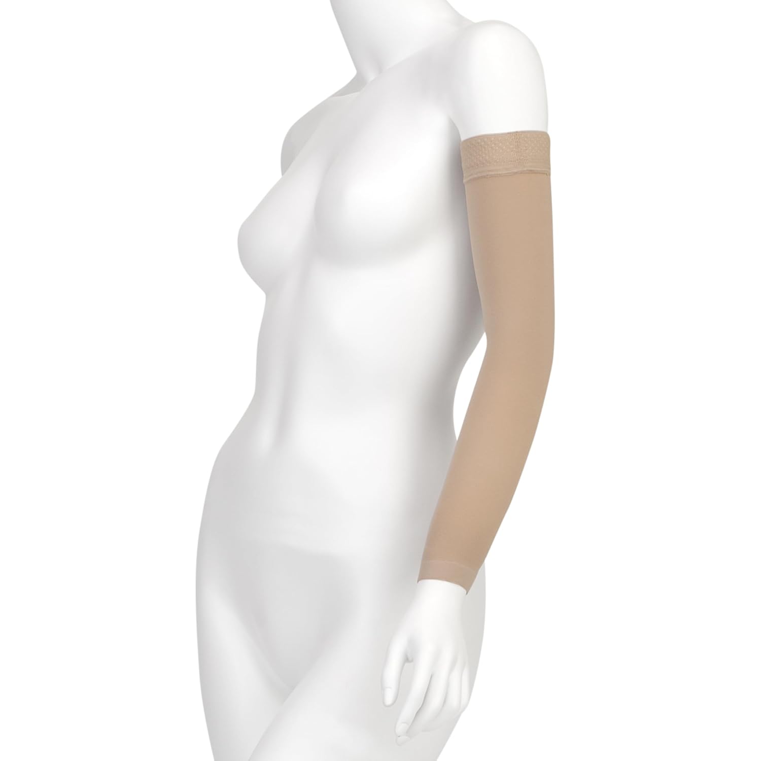 Juzo Soft 2000 15-20mmhg Max Armsleeve with Silicone Top Band for Women, 3 (III) Max, Beige