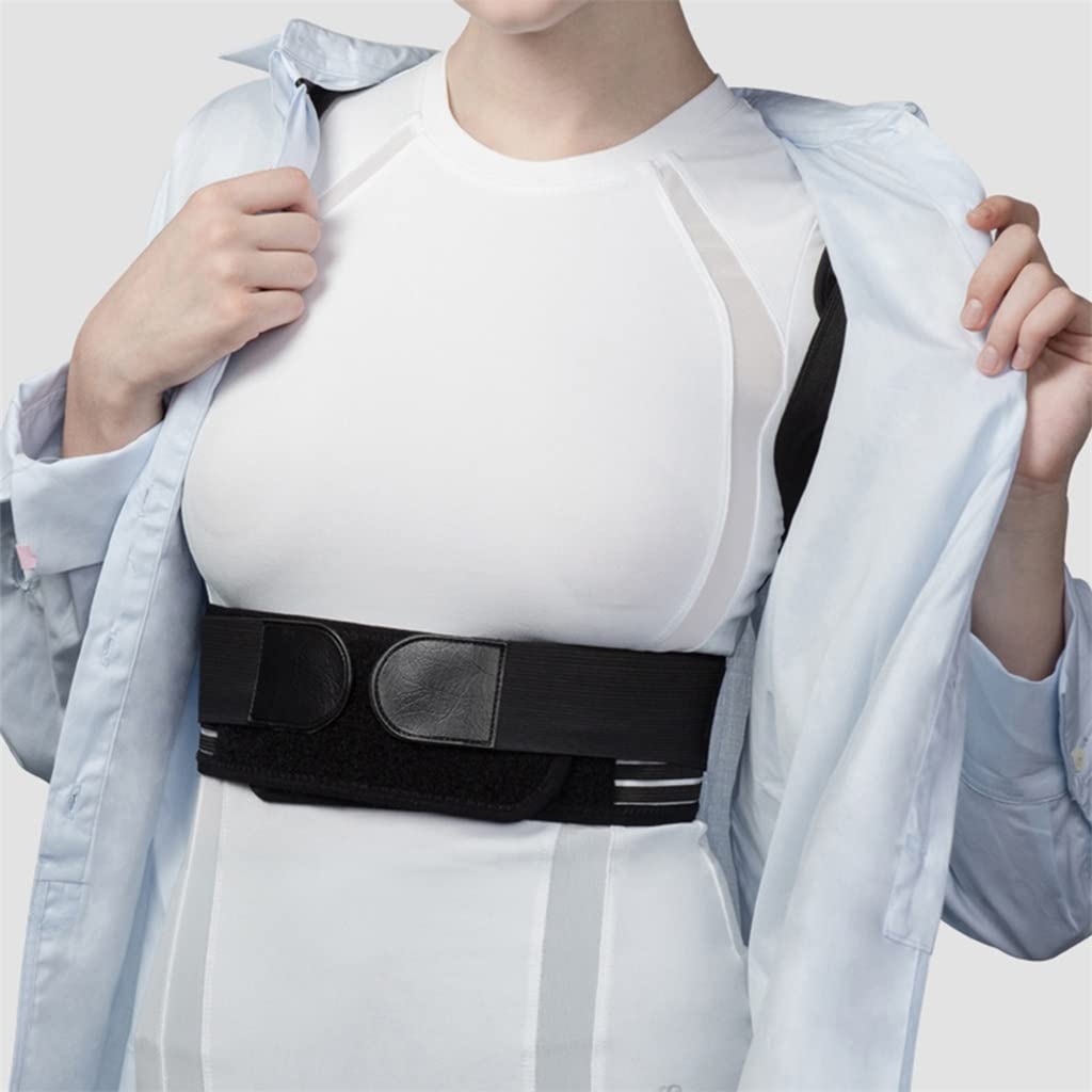 Adjustable Posture Corrector Brace Belt Shoulder Waist Back Support Humpback Improve 2plates Support Belt(XL code)