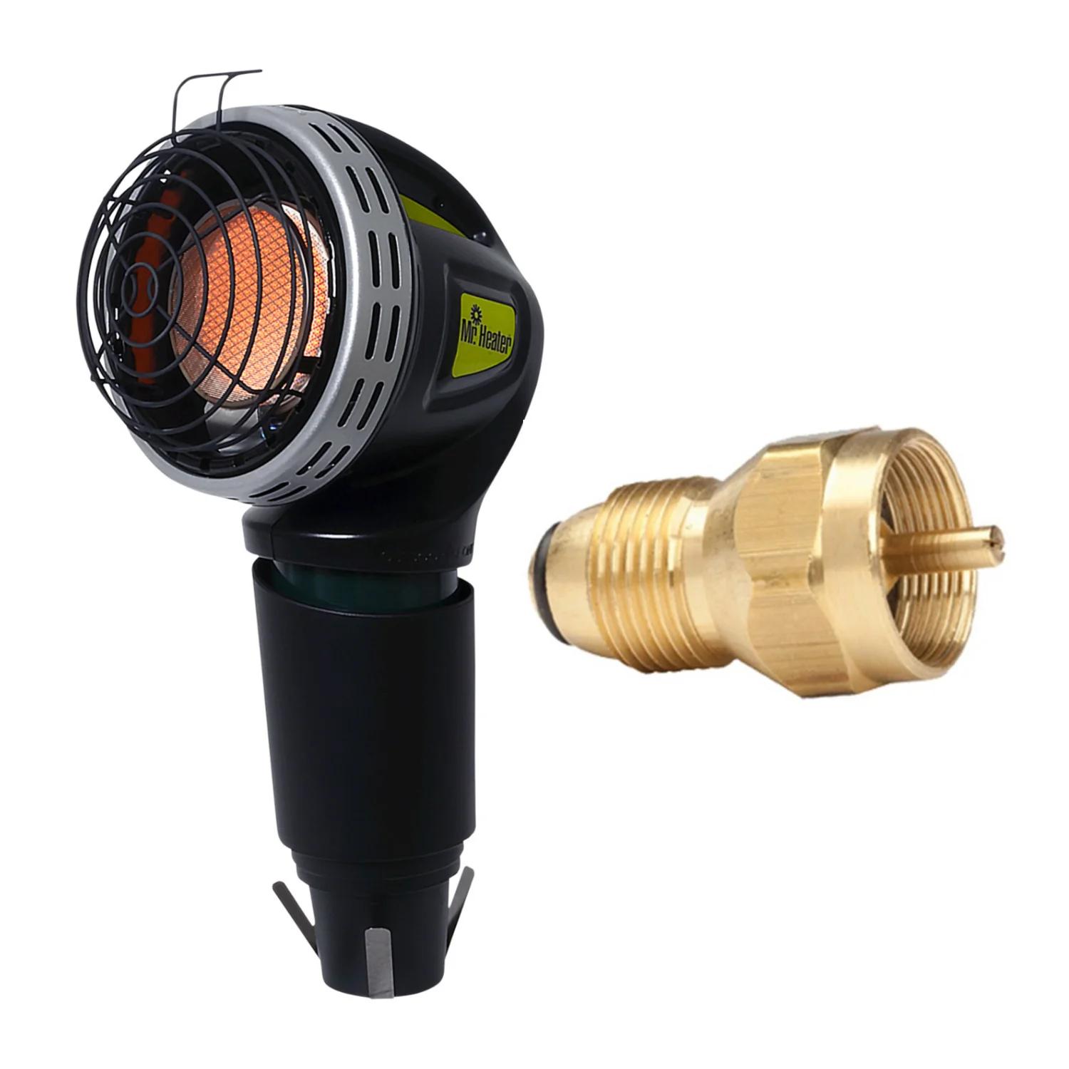 Mr. Heater 4,000 BTU MH4GC Golf Cart Heater and Mr. Heater Refill Adapter