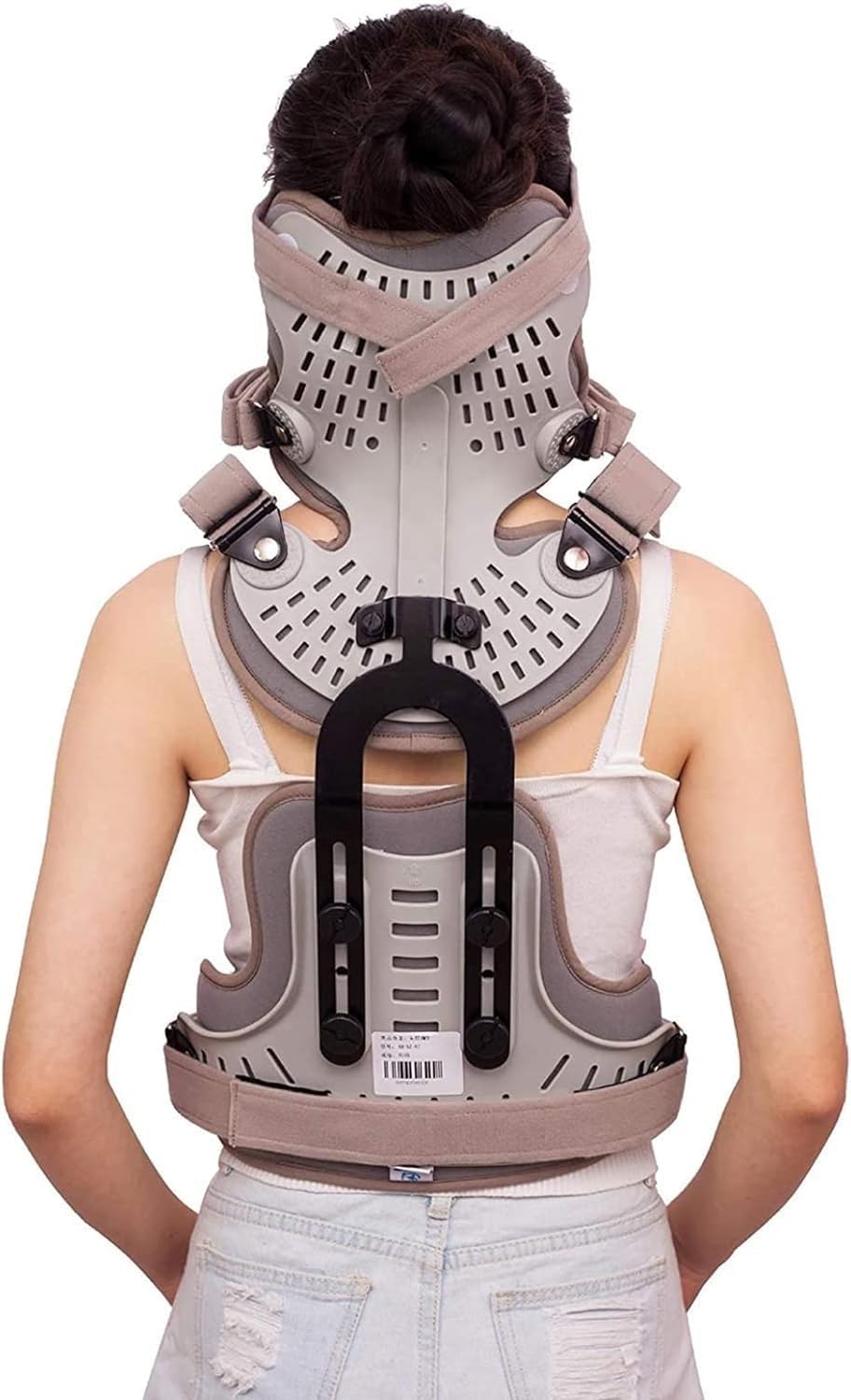 Head Neck Chest Orthotics Thoracic Full Back Brace Vertebra Rehabilitation Support Adjustable Cervical Thoracic Orthosis for Neck and Upper Back Injuries Relief