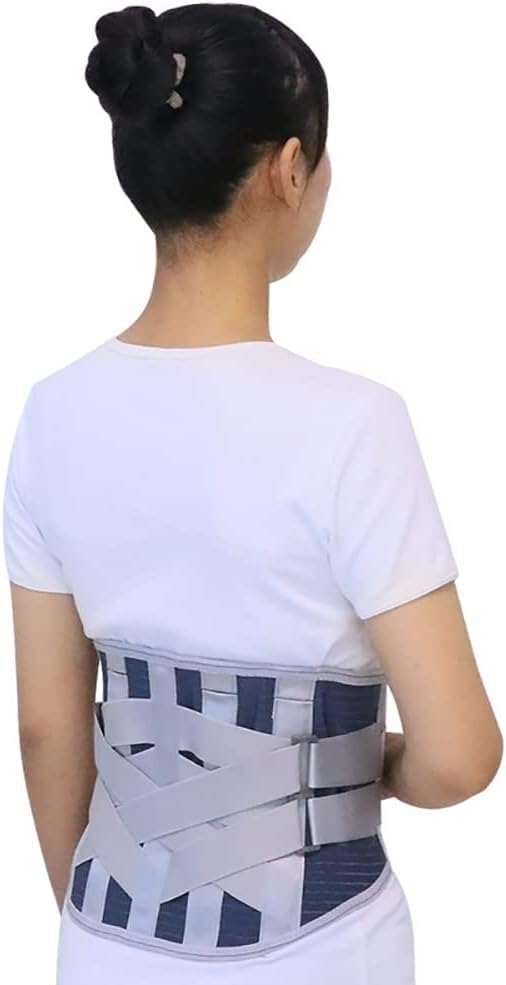 FoRes Fixed Breathable Waist Belt Back Lumbar Support Belt Four Curved Alloy Steel Plates With Removable Lumbar Pad Triple Compression Support Design For Back Pain Relief (Size : X-Large)