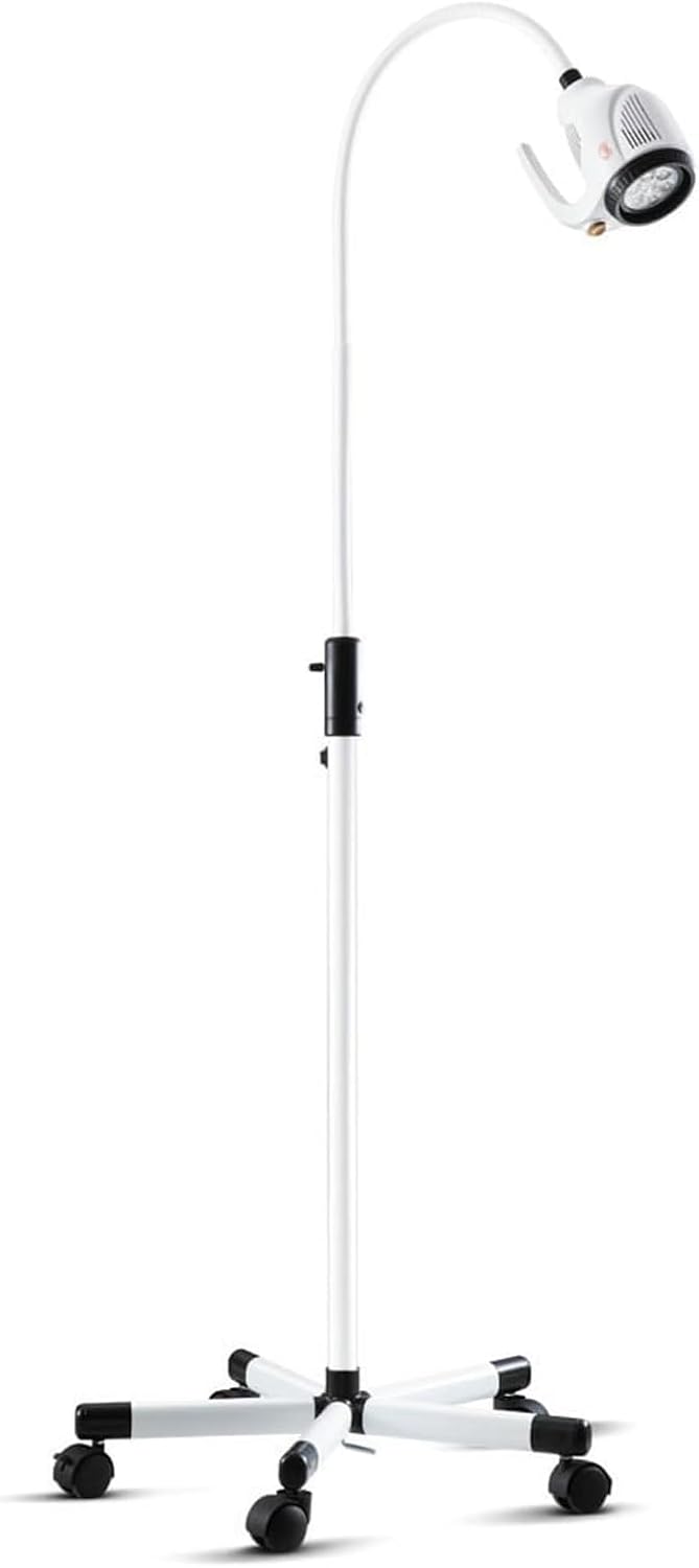 21W Mobile Medical Gynecological Examination Light, Flexible Gooseneck Exam Lamp, Shadowless Exam Light Medical,for Dental, Cosmetology and Pet Diagnostic Examination