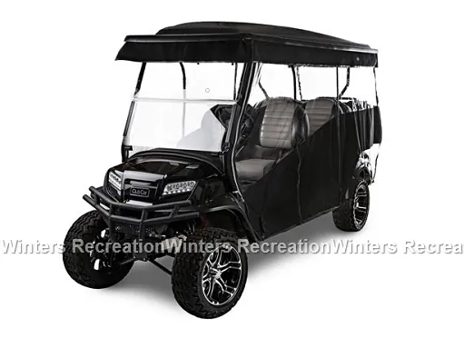 Club Car Onward, Custom-Fit Club Car Black Enclosure 6 Passenger – Track Included