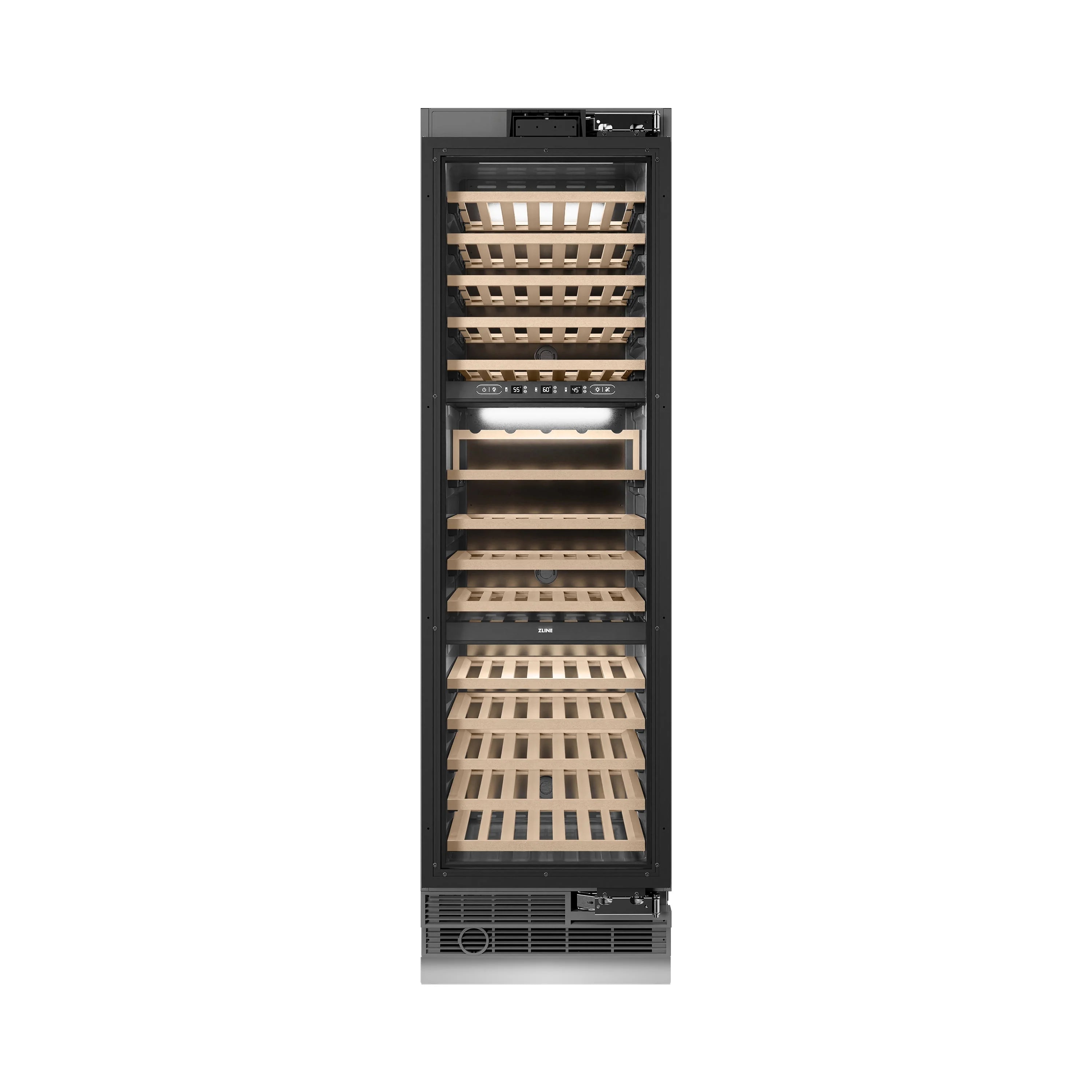 ZLINE 24-Inch 12.4 Cu. Ft. Triple Zone 100 Bottle Panel Ready Column Wine Cooler (RBCWV-24)