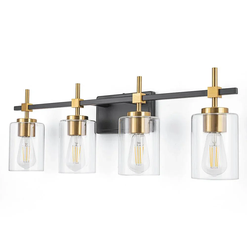 Parrot Uncle Jasper Modern Clear 4-Light Bathroom Vanity Light