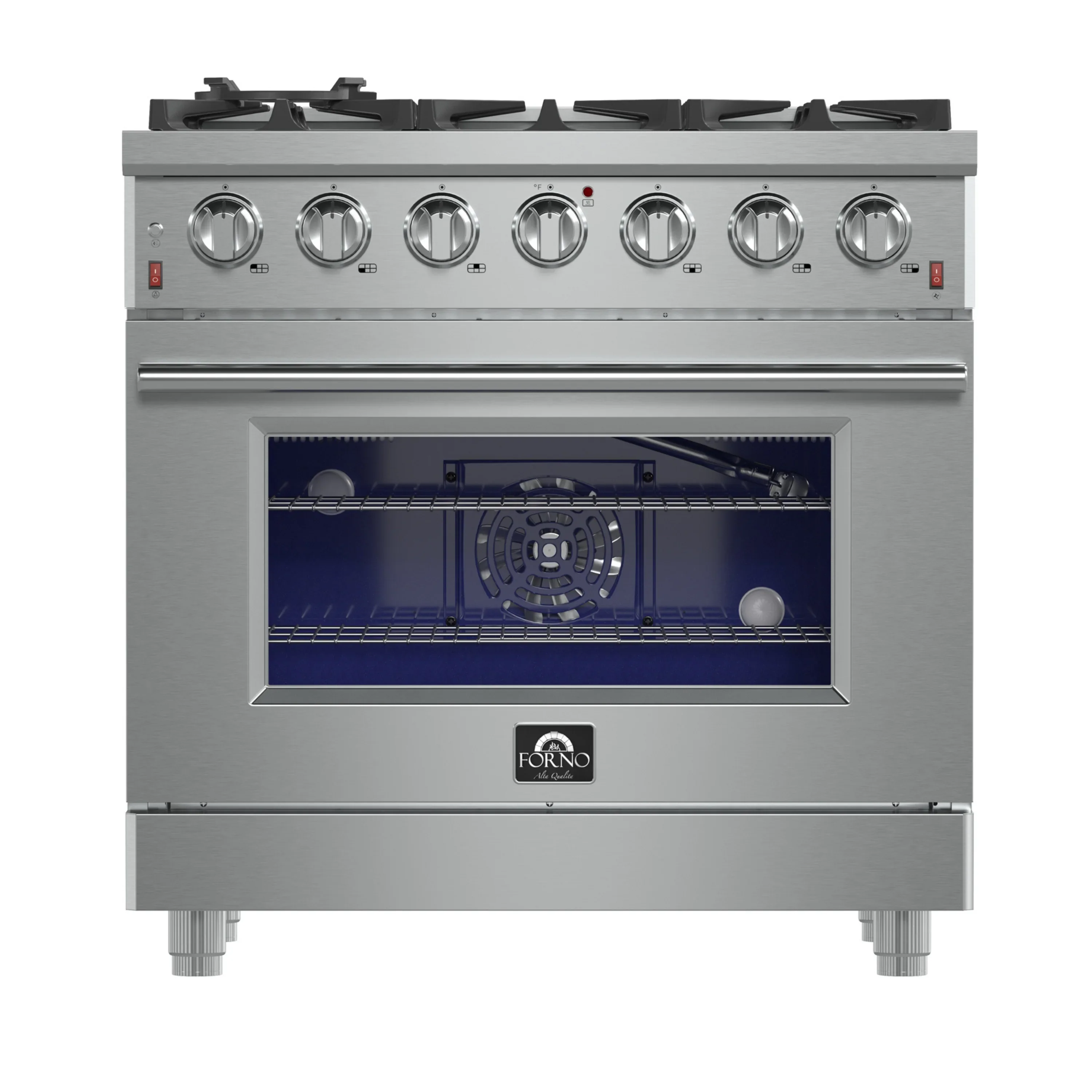 Forno Massimo 36-Inch Gas Range in Stainless Steel (FFSGS6239-36)