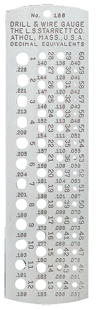 #186 - Number 1 to 60 - Drill Gage