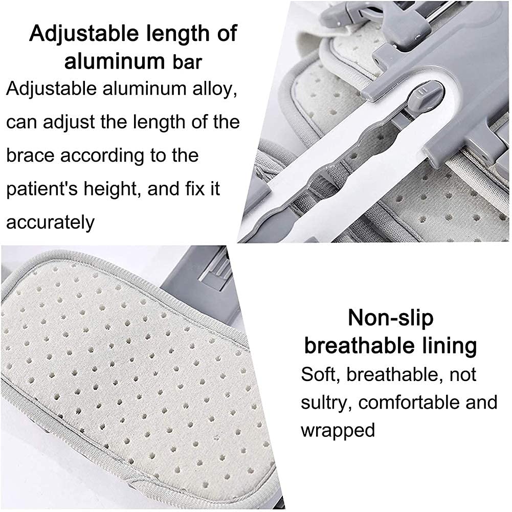 Hinged Knee Brace with Strap, Adjustable Leg Stabilizer Post Op Recovery Immobilization Splint - Orthopedic Protector Patella Injury Immobilizer Brace(