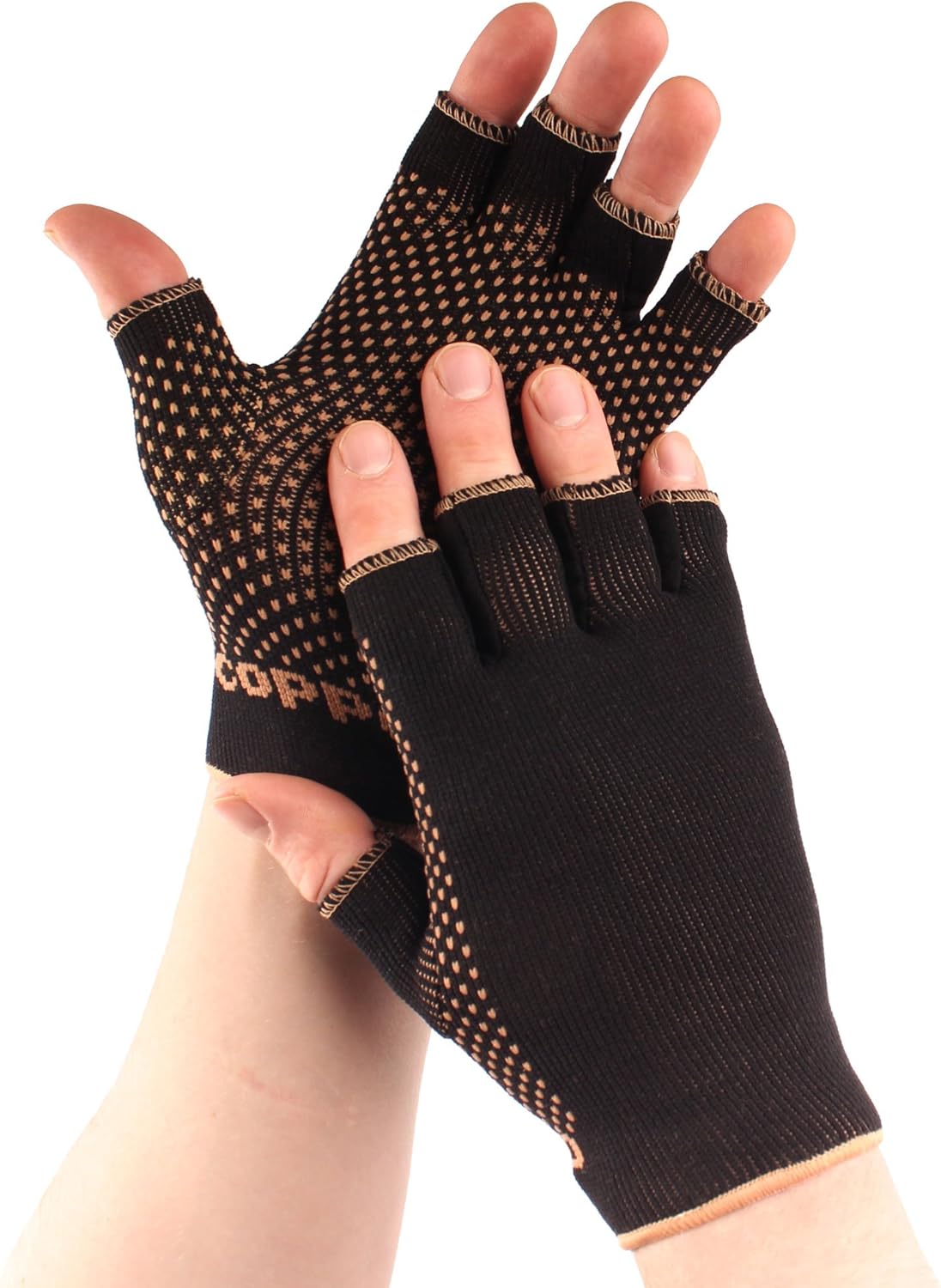 Copper D 1 Pair Black Copper Rayon from Bamboo Copper Compression Gloves