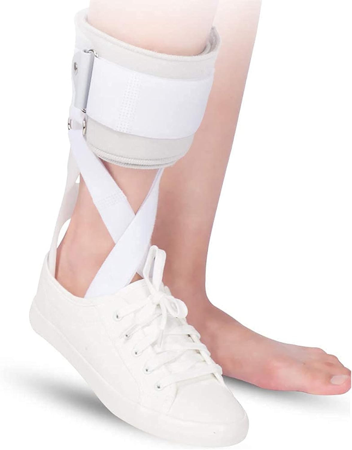 Drop Foot Brace Orthosis Padded Drop Foot Brace Ankle Foot Support for Foot Drop Stroke Achilles Tendon Injury Keeping Foot in Straight Right Angle Adjustable Foot Drop Orthosis,Right,Small