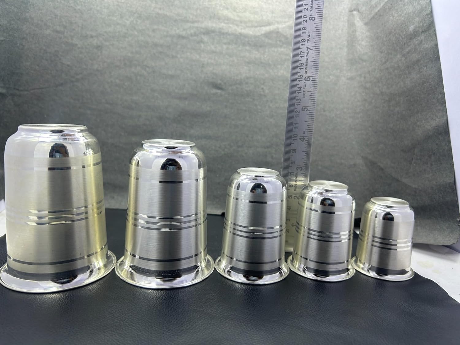 Pure Silver Water Glass Tumbler Flask - Elegant Silver Drinkware for Dining and Table Use - Premium Quality Tumbler for Home (Size-2)