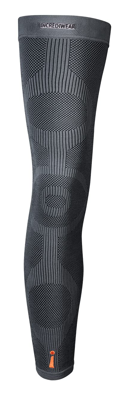 ncrediwear Leg Sleeve – Full Length Long Leg Sleeve for Leg Pain Relief & Muscle Recovery, Helps Reduce Swelling & Inflammation, Promotes Circulation, Leg Sleeves for Men & Women (Charcoal, X-Large)