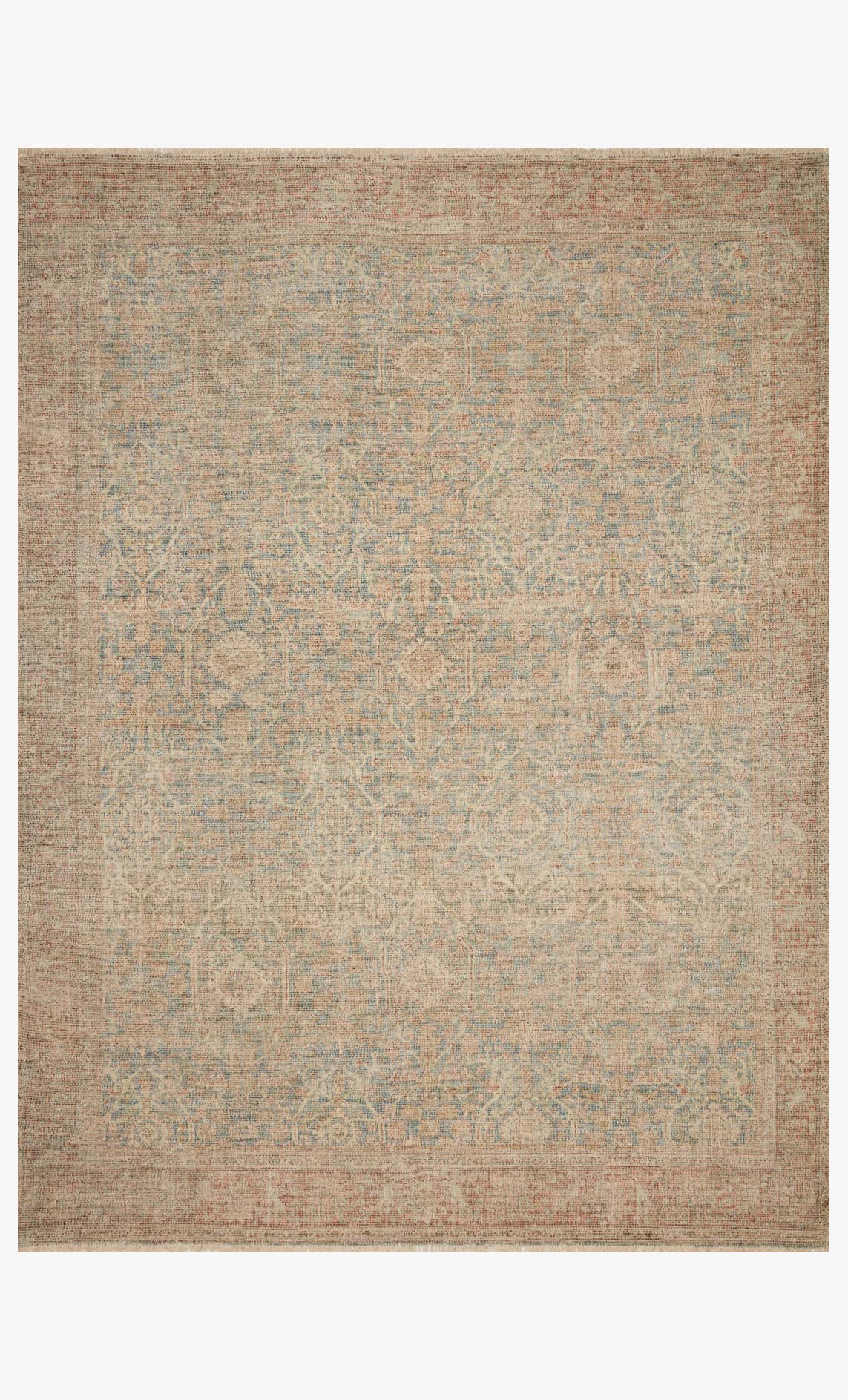 Loloi Priya Collection - Transitional Hand Woven Rug in Denim & Rust (PRY-06)