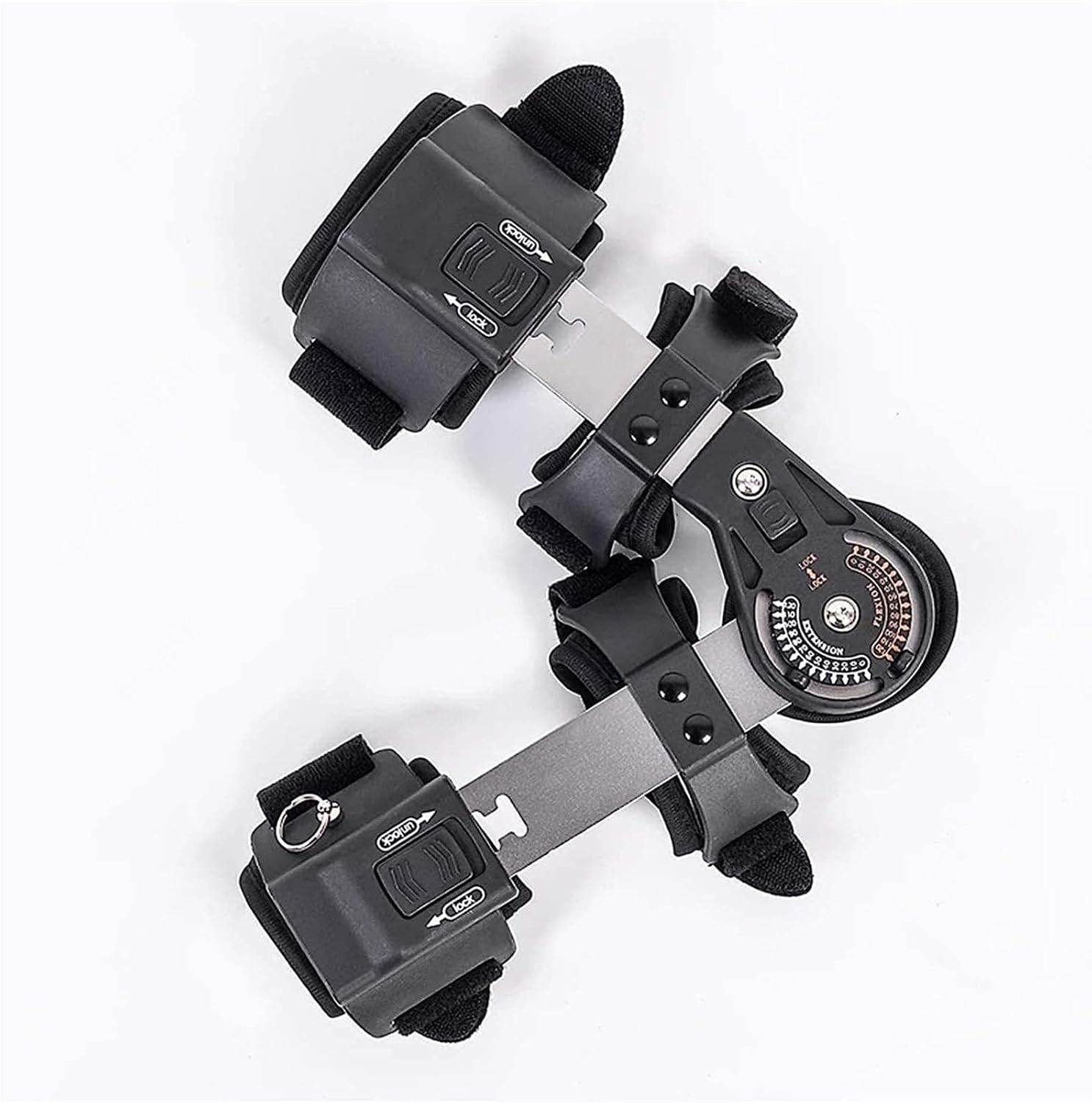 Hinged Elbow Brace for Adult, Adjustable Post-OP Elbow Brace Elbow Splint Support Immobilizer,for Ulnar Nerve entrapment Relief Pain and Tendinitis,Right