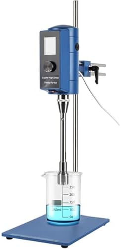 Power Mixer Pneumatic Agitator Clamp-On Drum Agitator Industrial-Grade Pneumatic Shaker Paint Stirring Tool，High Speed Homogenizer 2000-28000rpm, Shear Mixer for Cosmetic & Laboratory Use, 5