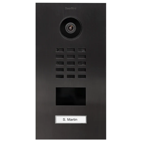 DoorBird D2101V IP Video Door Station, 1 Call Button in Titanium