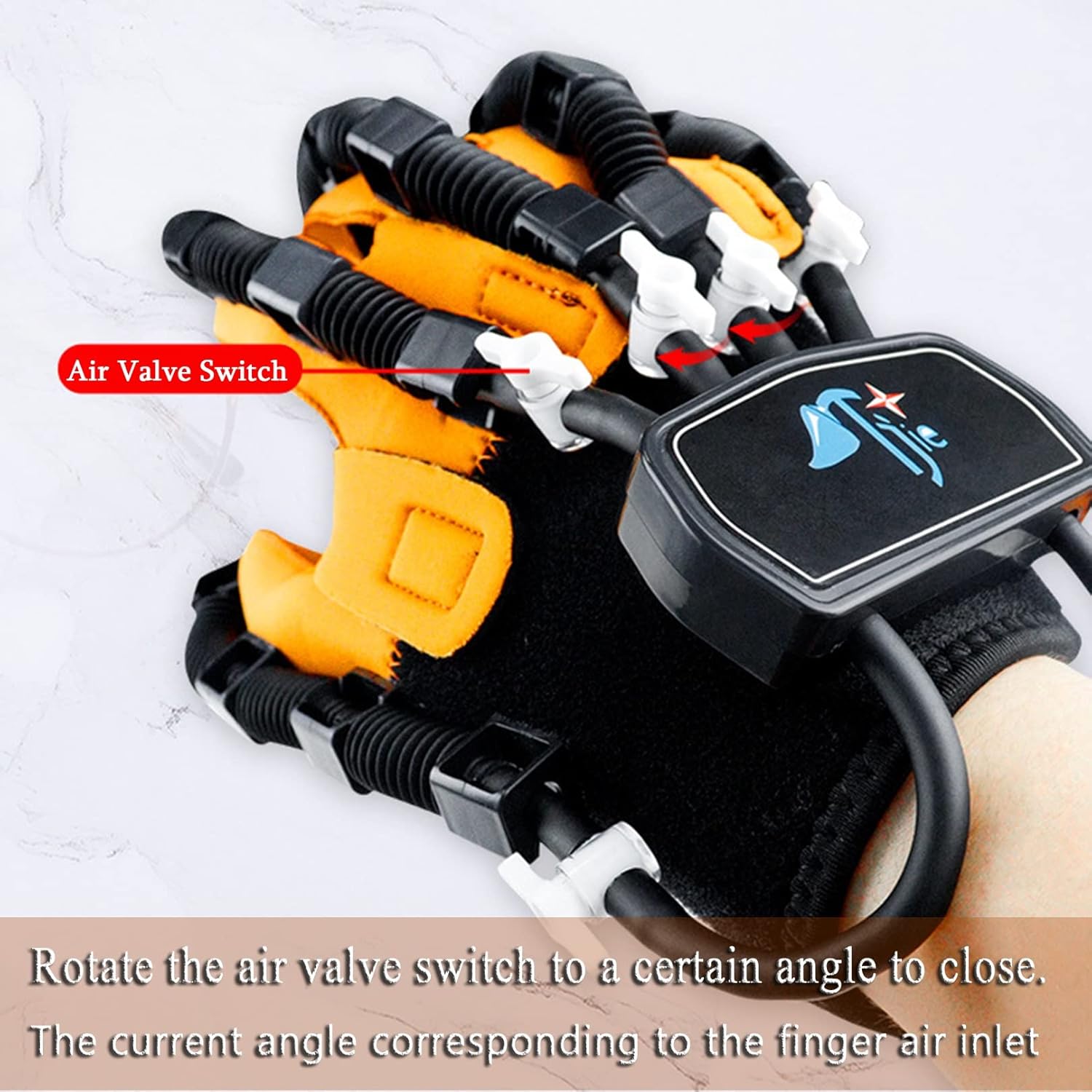 Hemiplegia Stroke Rehabilitation Trainer Arthritis Hand Rehabilitation Robot Gloves Finger Splint Restorey Aids for Long-Term Relief Finger Cramps (Color : Right Hand, Size : Small)