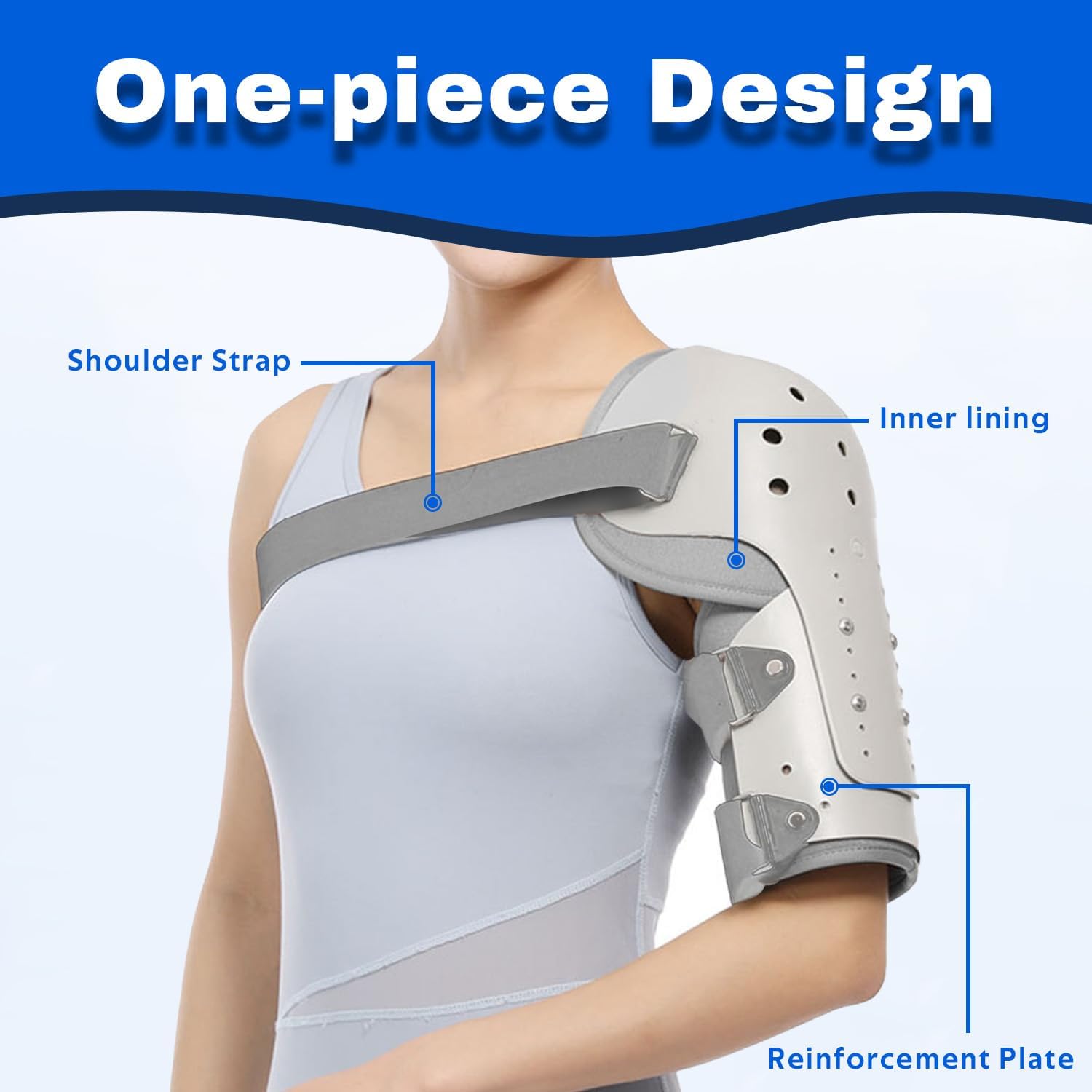 TARSHYRY Medium Humeral Shaft Fracture Splint, Lightweight and Breathable, Upper Arm Brace, Left/Right Arm,Bone Humerus Fracture for Men and Women (Right Shoulder)