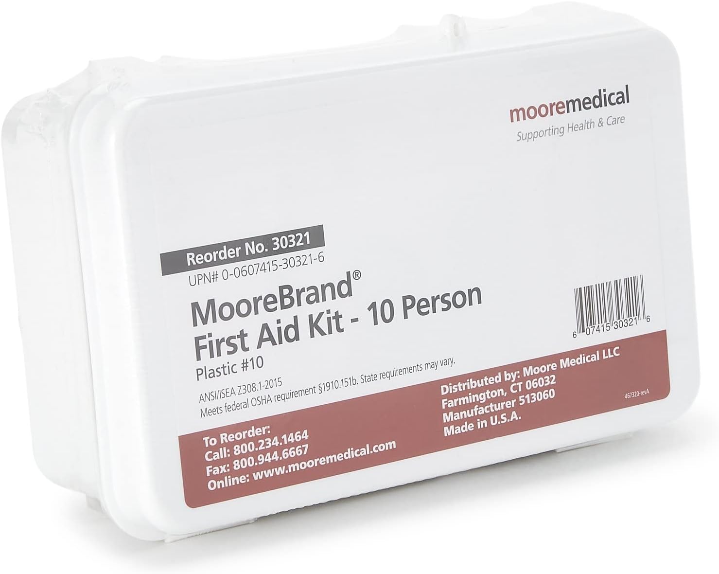 McKesson 10 Person Wall Mount First Aid Kit Plastic Case 12 per Case
