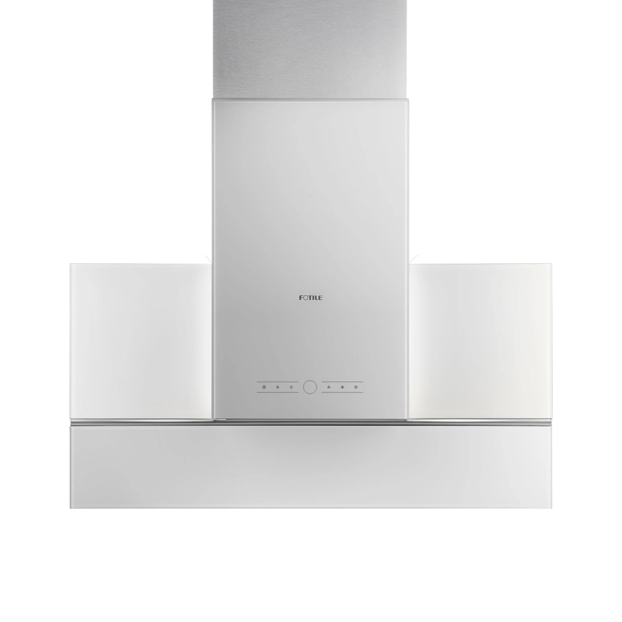 Fotile 42-Inch 1200 CFM Island Hood in Tempered Glass Panel & Stainless Steel Cover (EA06C)