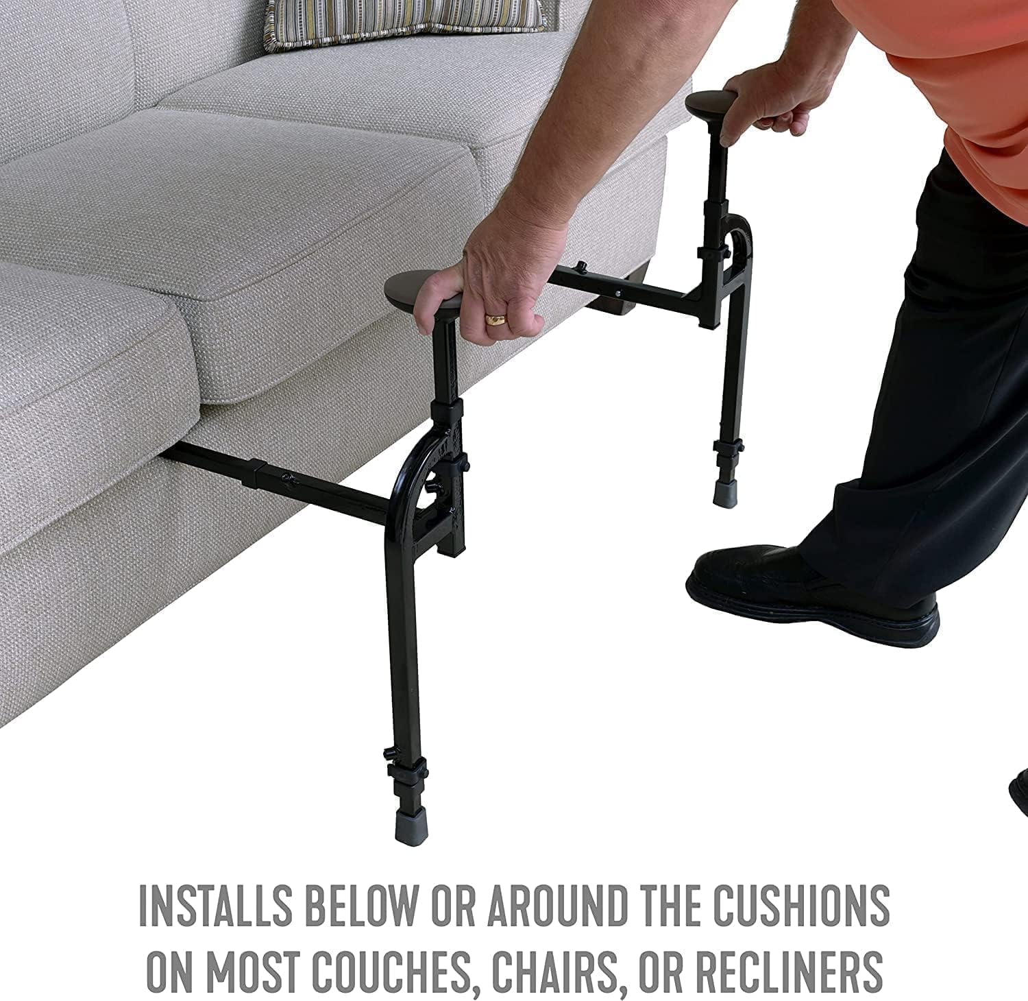 Stander Heavy Duty EZ Stand-N-Go, Bariatric Chair Lift Assist for Elderly, Grab Bar Standing Handle for Seniors, Daily Living Mobility Aid