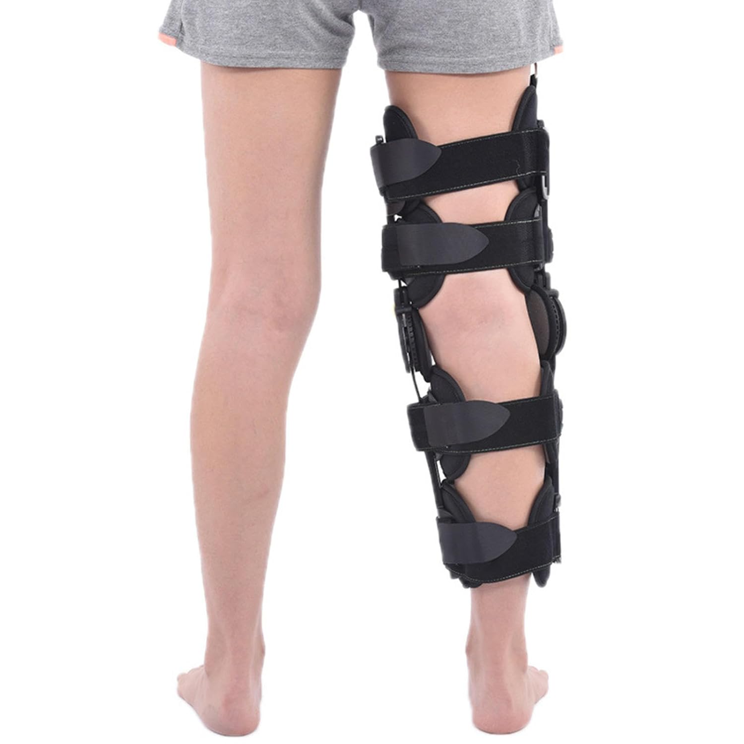 Hinged Rom Knee Brace for Left/Right Leg, Brace Joint Stabilizer for Knee Orthosis for Men Women, Joint Stabilizer with Strap, Post Op Knee Brace for Knee Injury