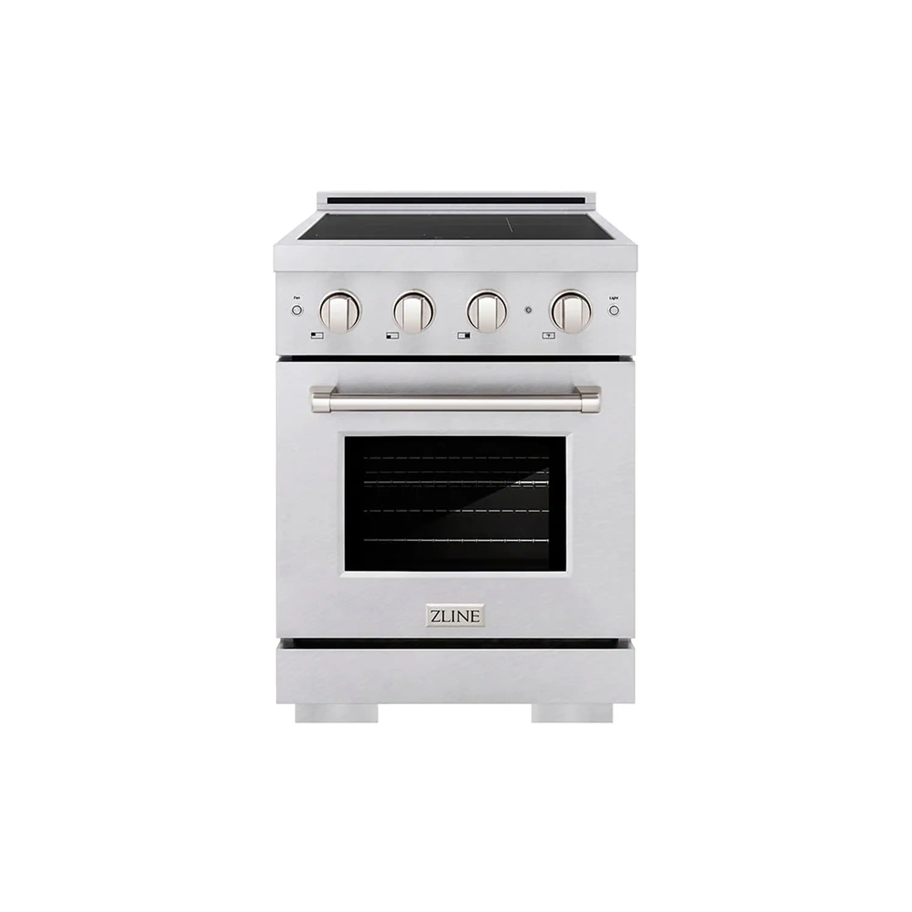ZLINE 24-Inch, 3.2 Cu. Ft. Paramount Induction Range with 3 Element Cooktop and Electric Convection Oven in Satin Stainless Steel (SINRS-24)