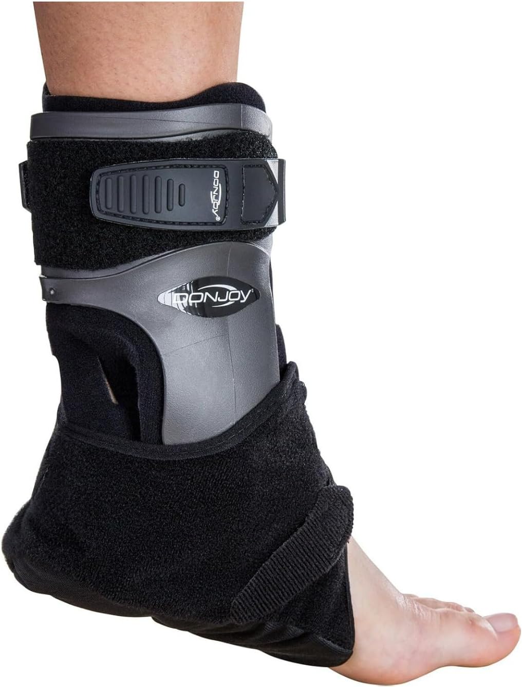 DonJoy Velocity Ankle Brace for Wide Size Left Calf with Low Profile Comfortable Design, Lightweight Construction, and Anatomically-Designed Bilateral Hinges (Medium, Extra Support)