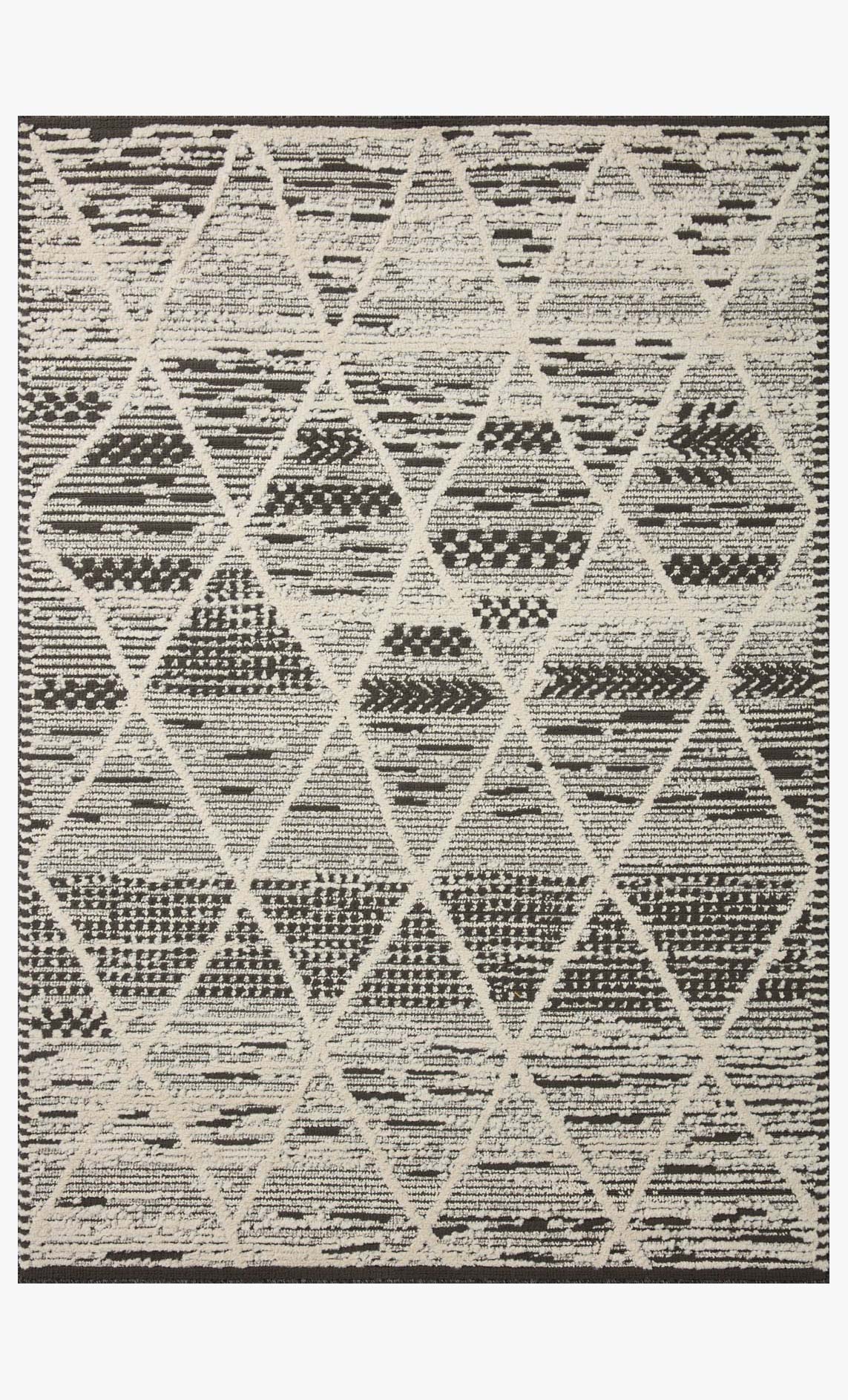 Loloi II Fabian Transitional Charcoal and Ivory 2' 7