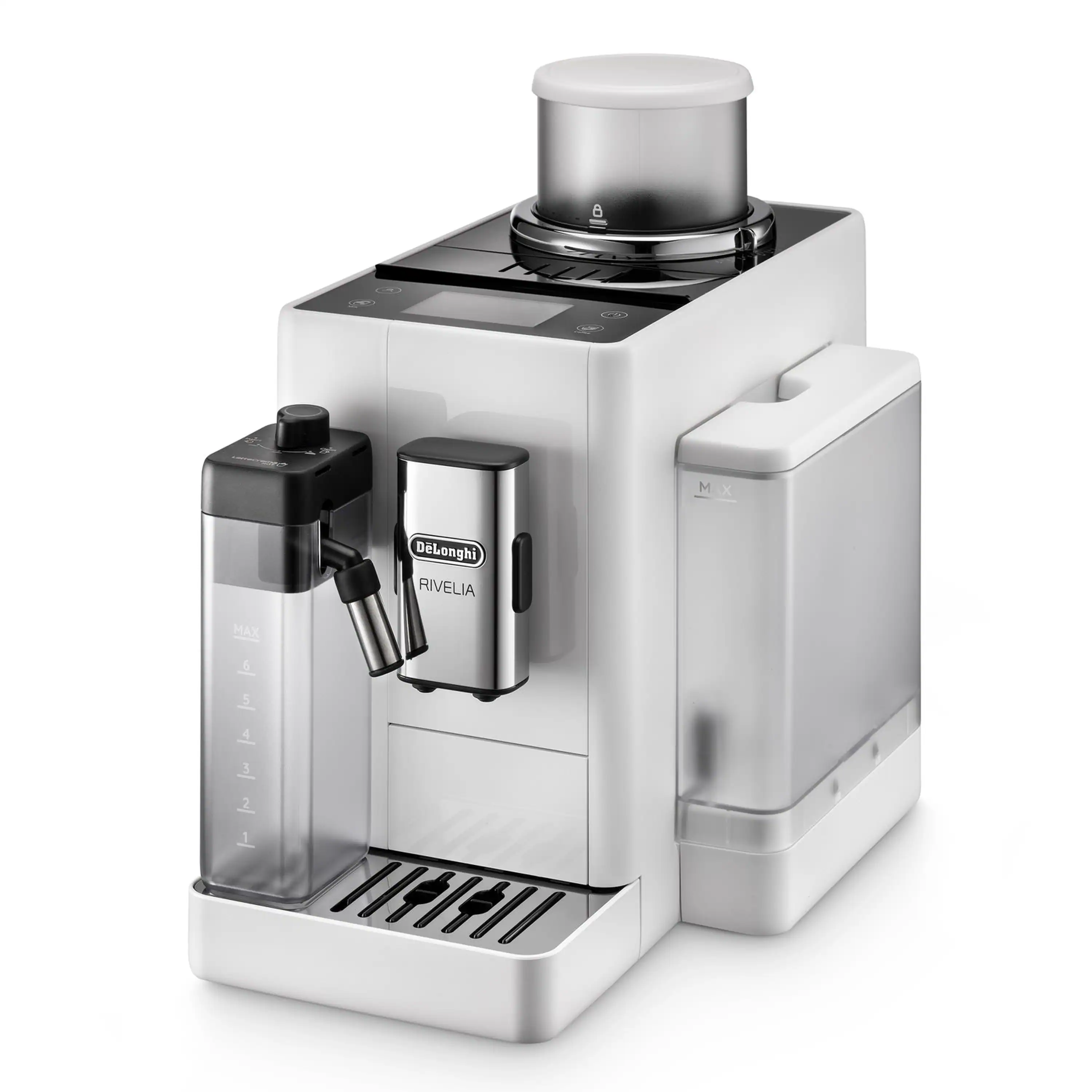 De'Longhi Rivelia Fully Automatic Espresso Machine in White (EXAM44055W)