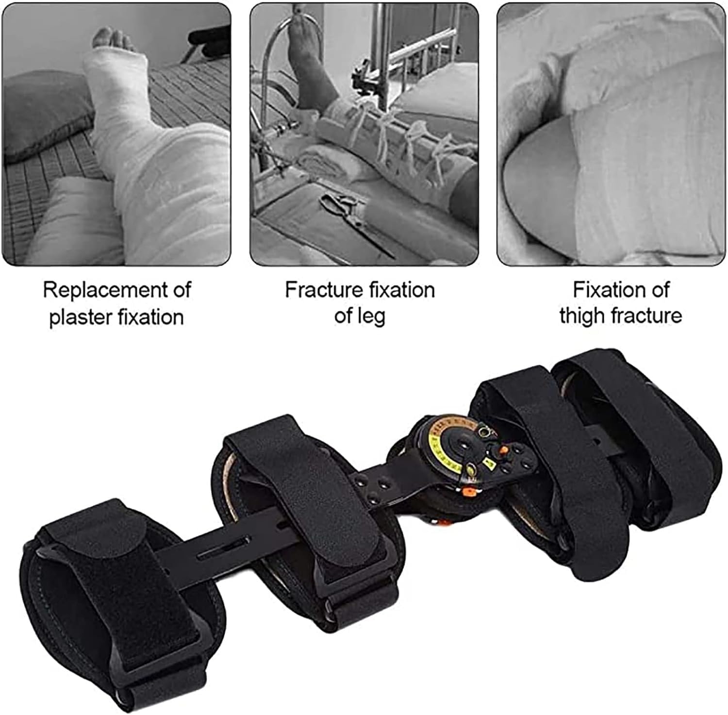 Knee Immobilizer Hinged Knee Brace Protector Adjustable Leg Stabilizer Knees Immobilize Foot Fracture Support for Post Operative Injury Adjustable