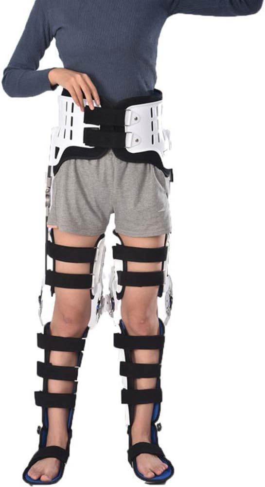 Orthopedic Hinged ROM Knee Waist Support Brace for Adults, Waist/Knee Ankle Foot Joint Fixation Brace, Legs Can Be Bent, Include Left and Right Feet